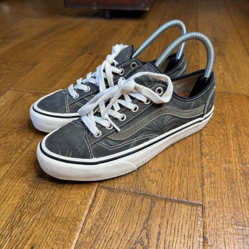 Vans Eco Theory Ultra Cush Womens 7.5 Mens 6 Canvas Black Green Palm Hemp Skate